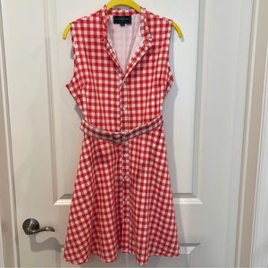 Kiel James Patrick red and white Gingham Sundress